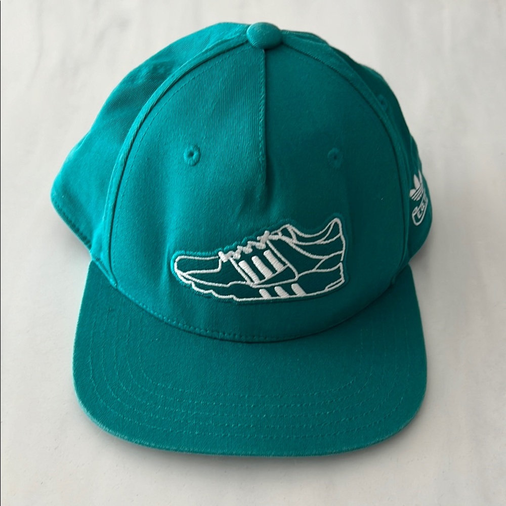 Adidas Teal Snapback Hat with Embroidered Design